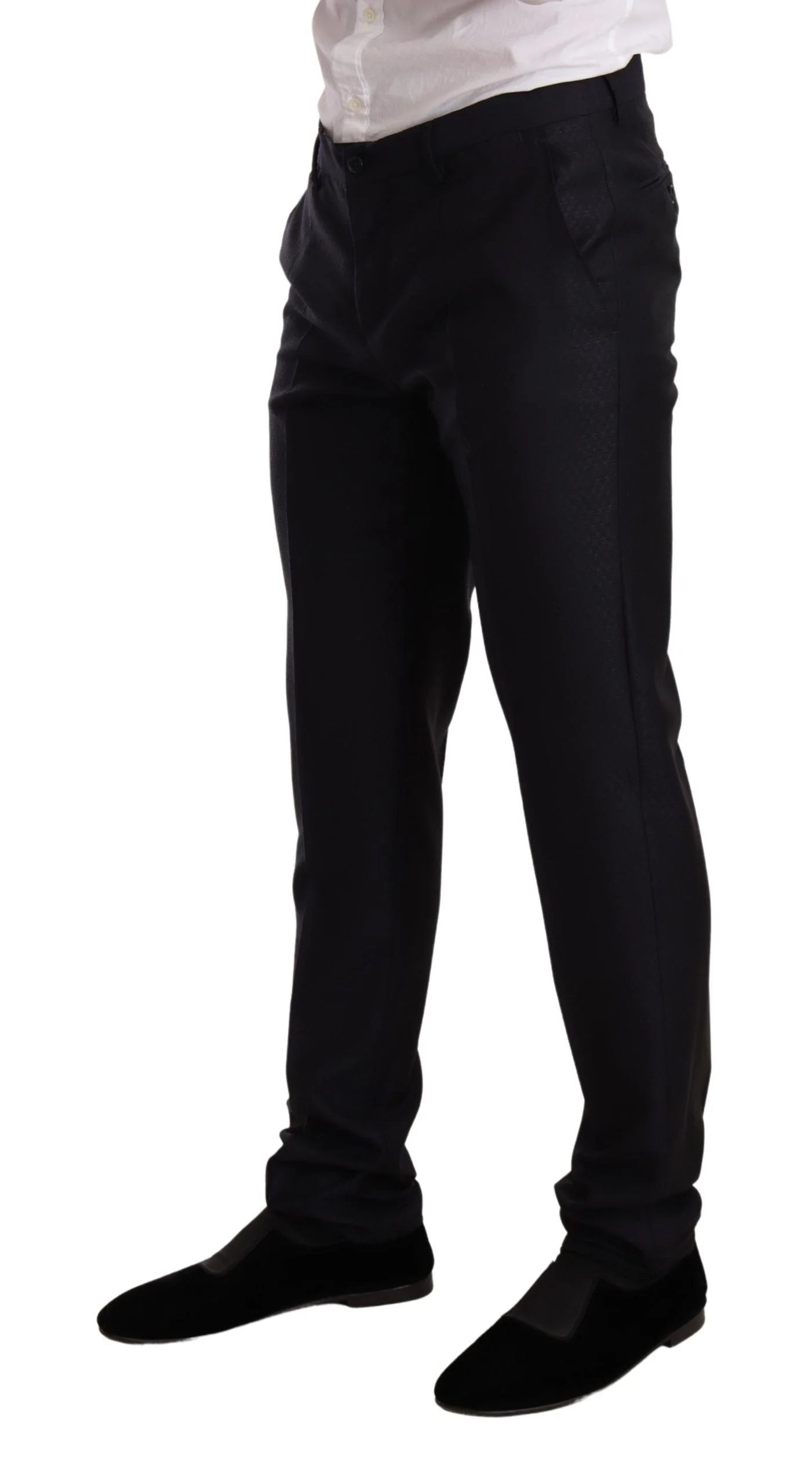 Dolce & Gabbana Blue Pattern MARTINI SLIM FIT 2 Piece Suit - Pant Suits