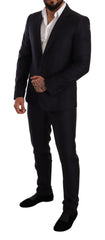 Dolce & Gabbana Blue Pattern MARTINI SLIM FIT 2 Piece Suit - Pant Suits