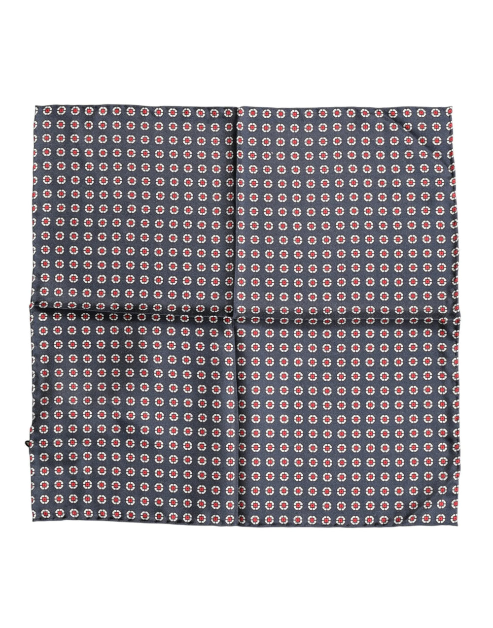 Dolce & Gabbana Blue Patterned Silk Square Handkerchief Scarf
