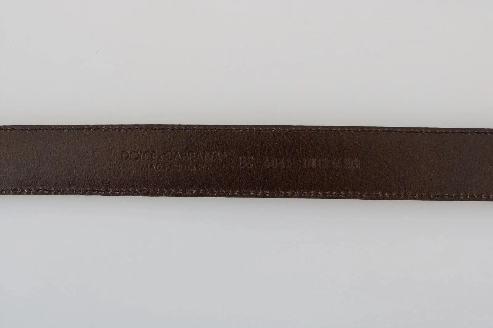 Dolce & Gabbana Blue Perforated Leather Gray Buckle Belt - 90 cm / 36 Inches - Belts