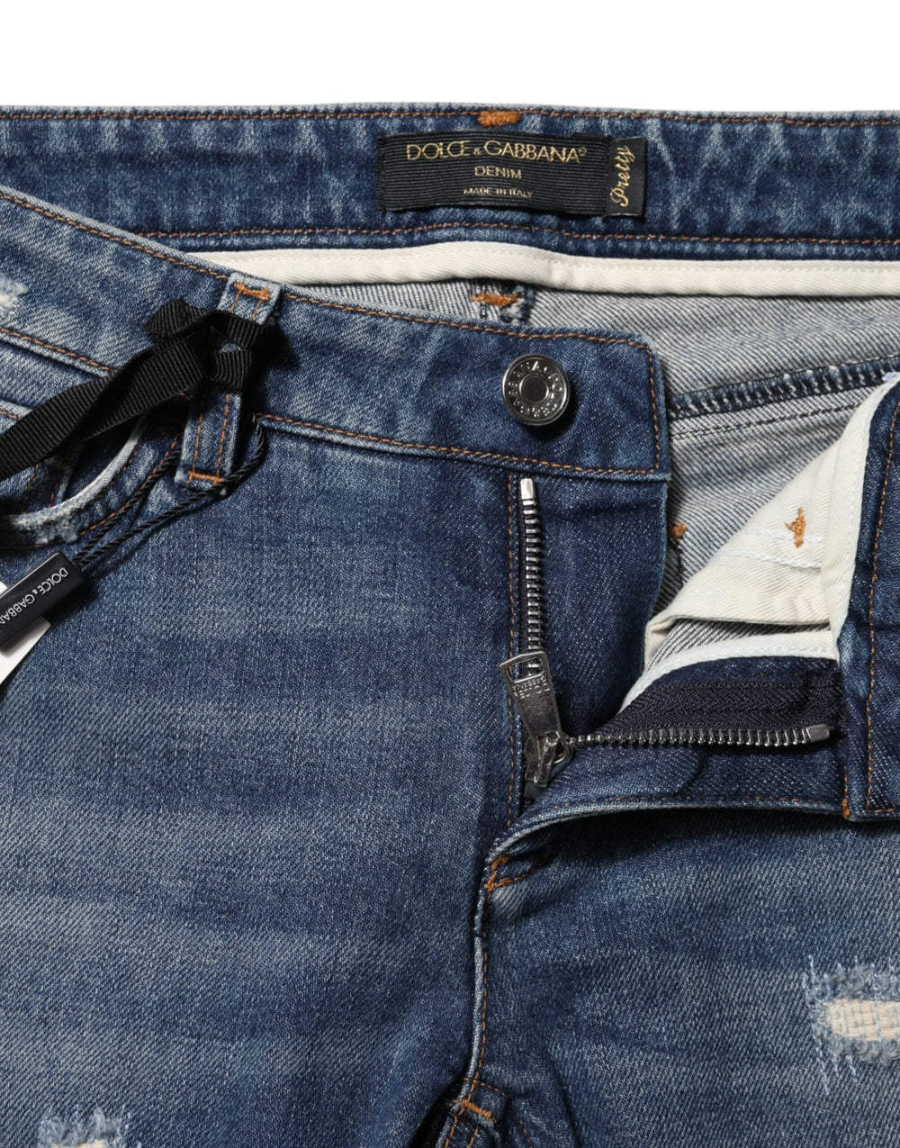 Dolce & Gabbana Blue Play Card Embroidery Skinny Denim Jeans - IT38 | XS - Jeans