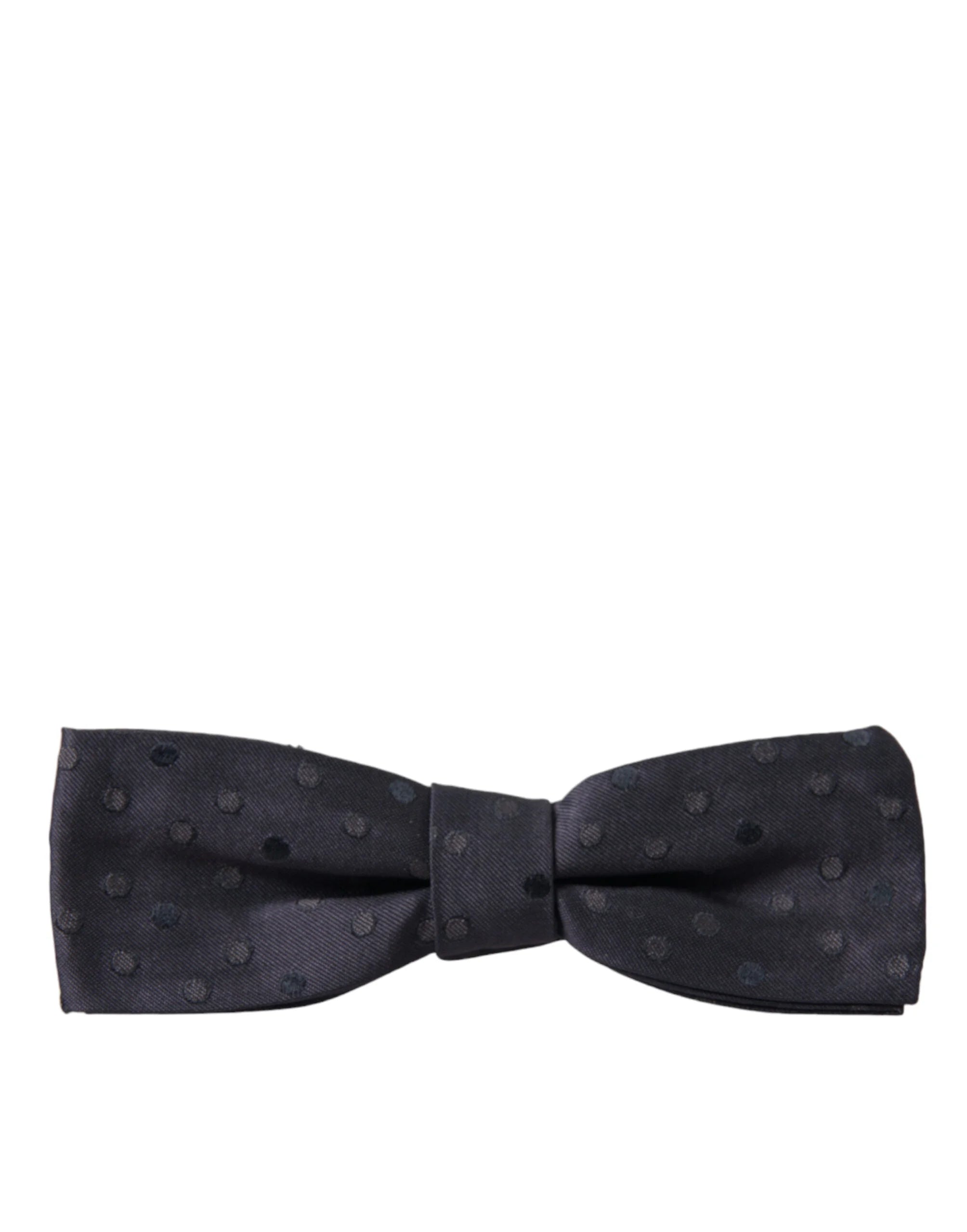 Dolce & Gabbana Blue Polka Dot Silk Adjustable Neck Men Papillon Bow Tie - Neckties