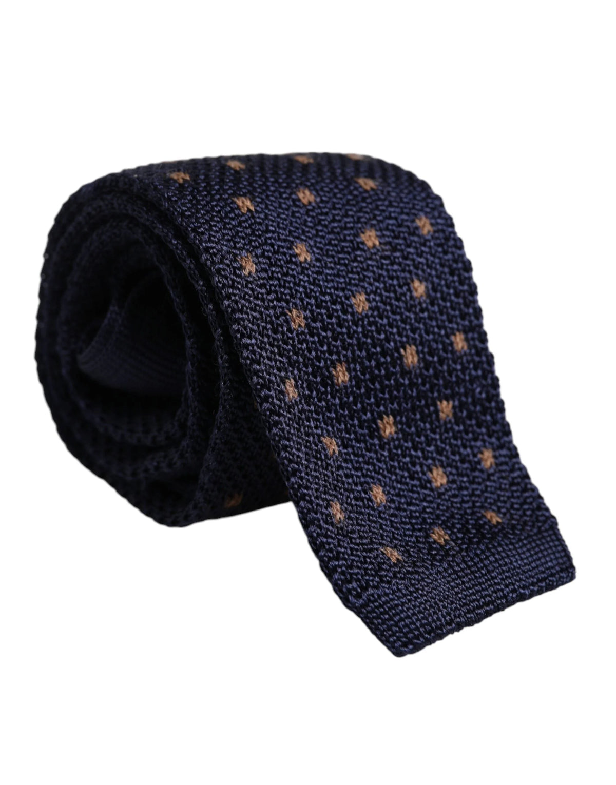 Dolce & Gabbana Blue Polka Dot Silk Adjustable Necktie Tie - Neckties