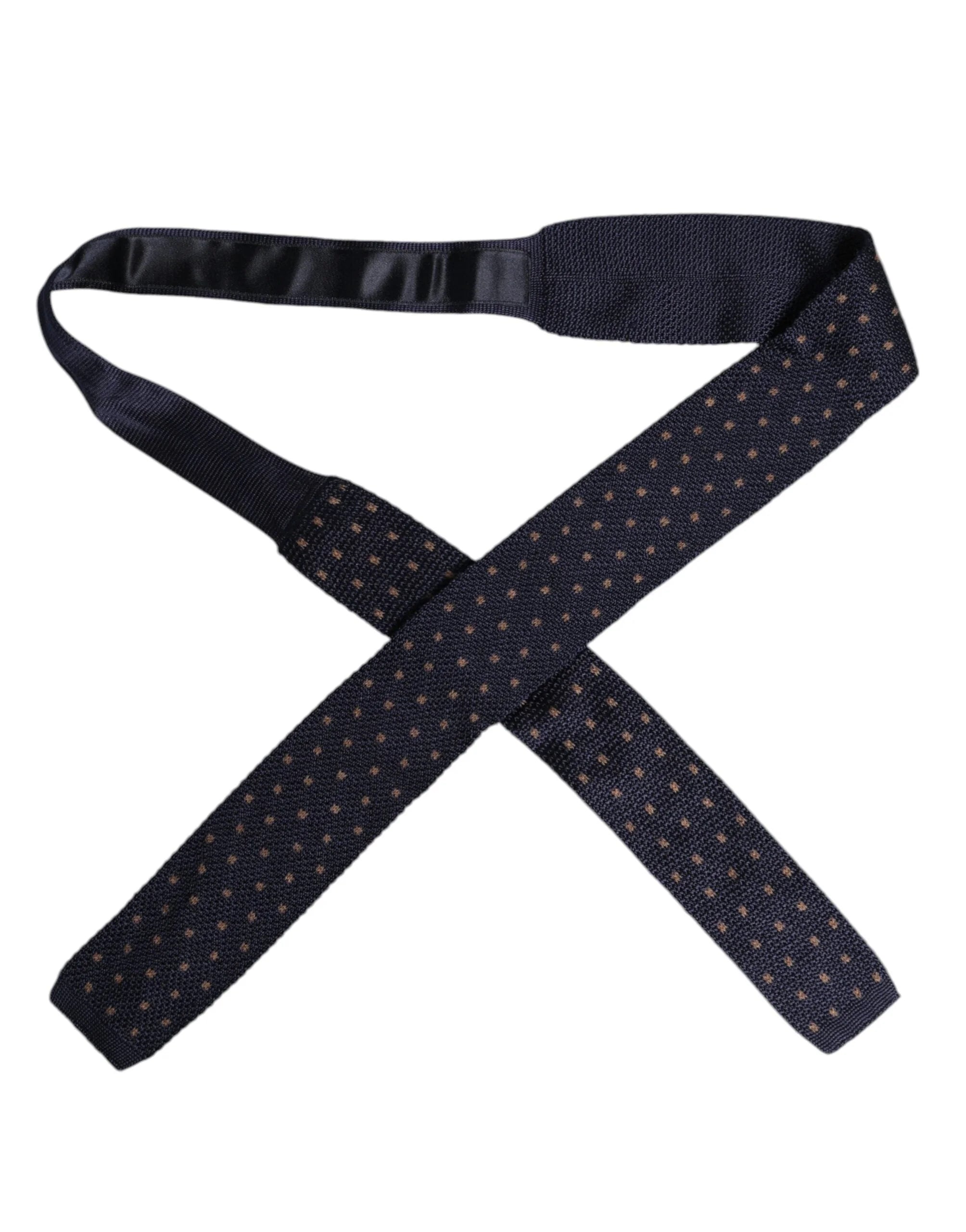 Dolce & Gabbana Blue Polka Dot Silk Adjustable Necktie Tie - Neckties