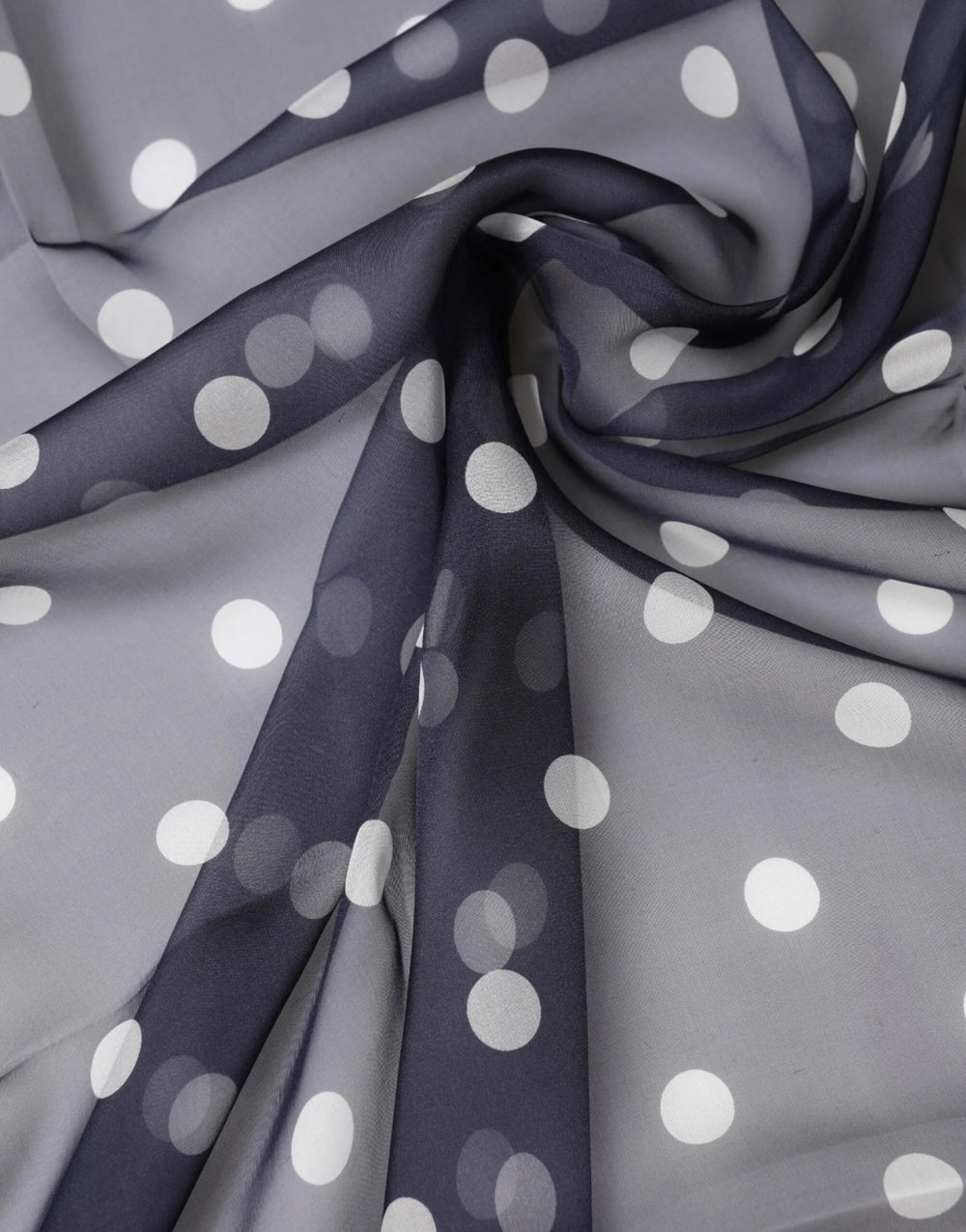 Dolce & Gabbana Blue Polka Dot Silk Neck Wrap Shawl 205cm x 132cm Scarf