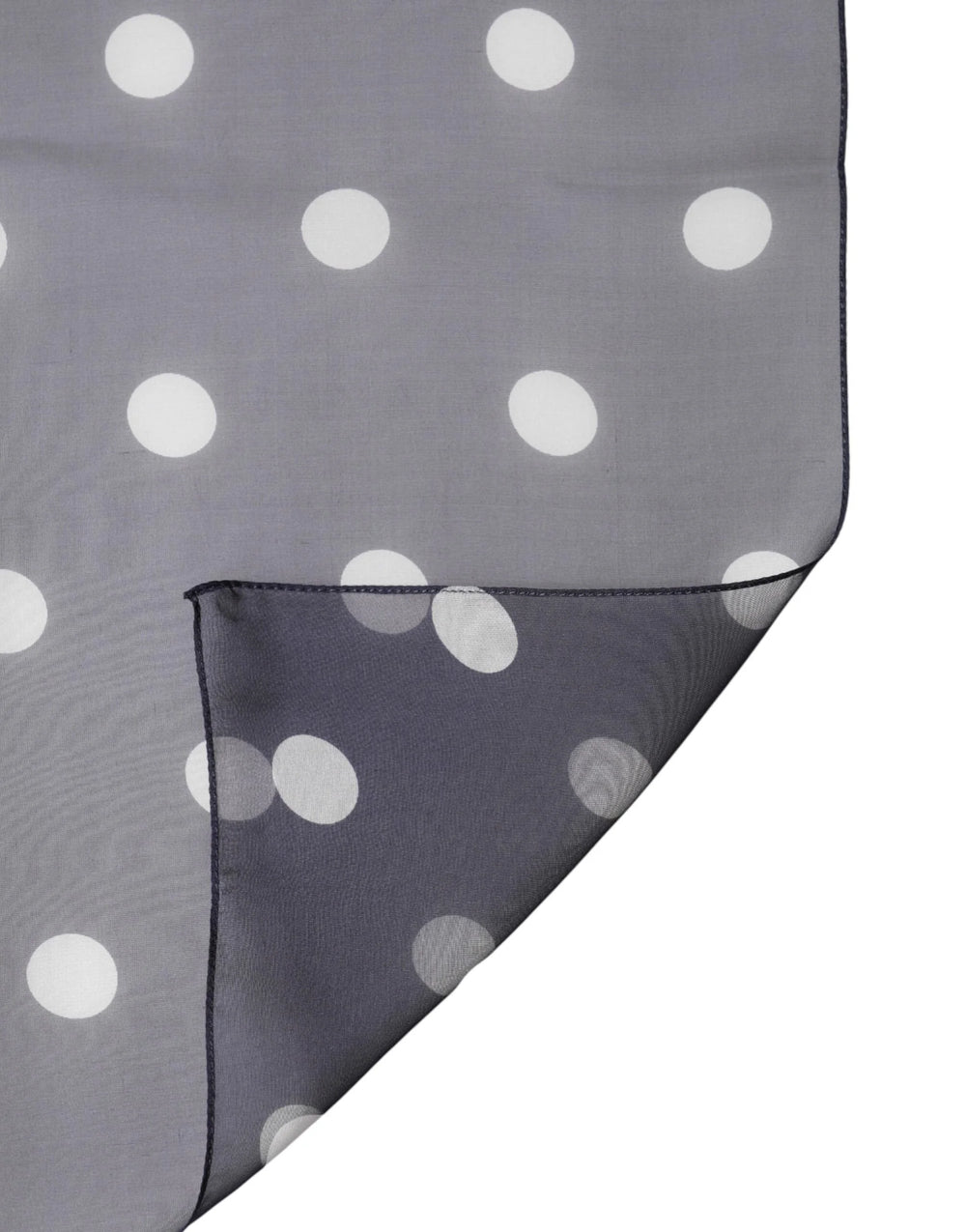 Dolce & Gabbana Blue Polka Dot Silk Square Foulard 91.5cm x 89.5cm Scarf