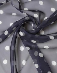 Dolce & Gabbana Blue Polka Dot Silk Square Foulard 91.5cm x 89.5cm Scarf