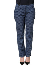 Dolce & Gabbana Blue Polka Dotted Slim Fit Capri Denim Jeans - IT36|XXS
