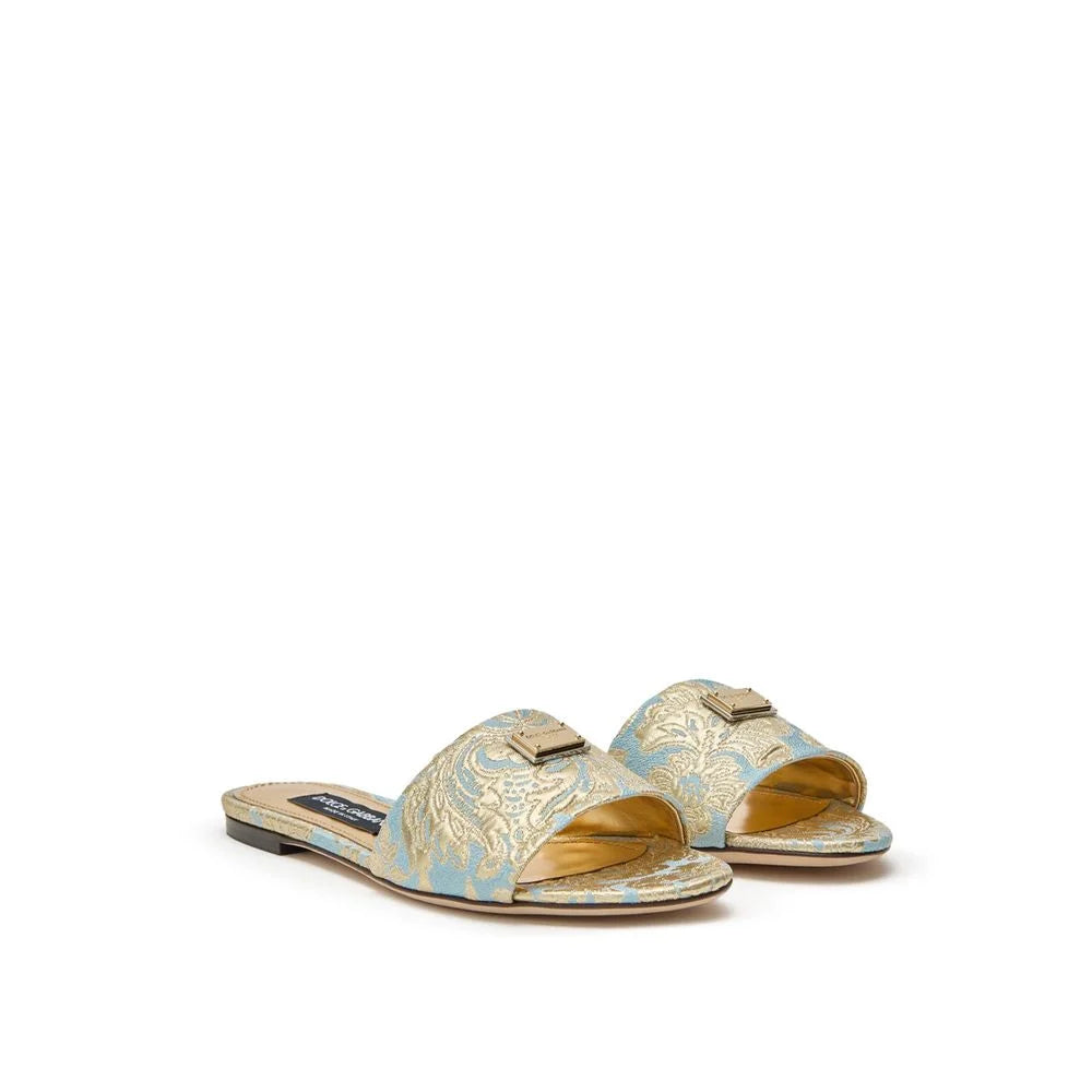 Dolce & Gabbana Blue Polyester Slippers - EU38.5/US8.5