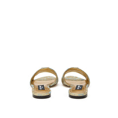 Dolce & Gabbana Blue Polyester Slippers - EU38.5/US8.5