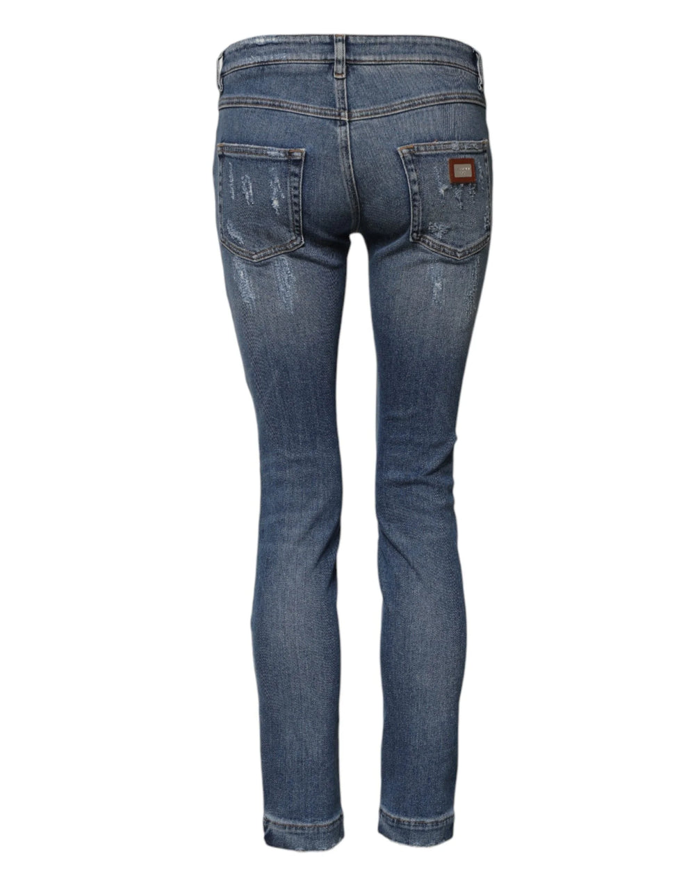 Dolce & Gabbana Blue PRETTY Tattered Skinny Denim Jeans - IT36|XXS - Jeans