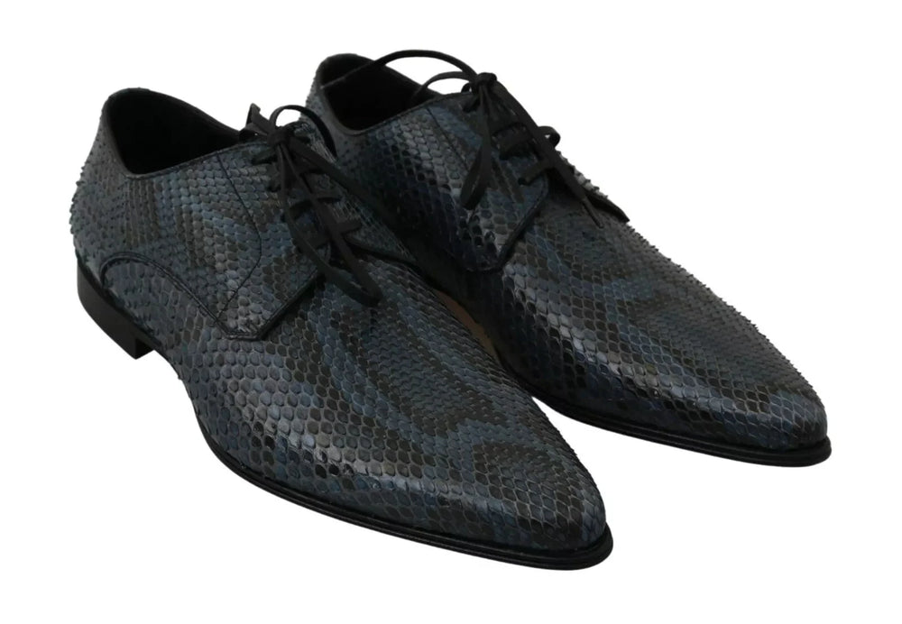 Pantofi Dolce & Gabbana, piele șopârlă albastră