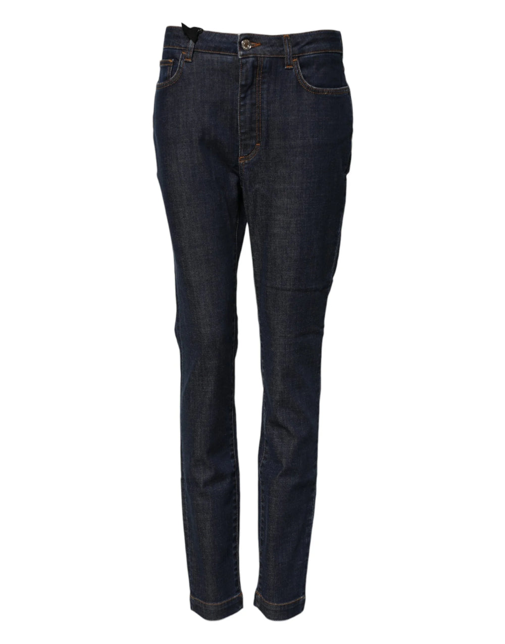 Dolce & Gabbana Blue Queen Patch AUDREY Mid Waist Denim Jeans - Jeans