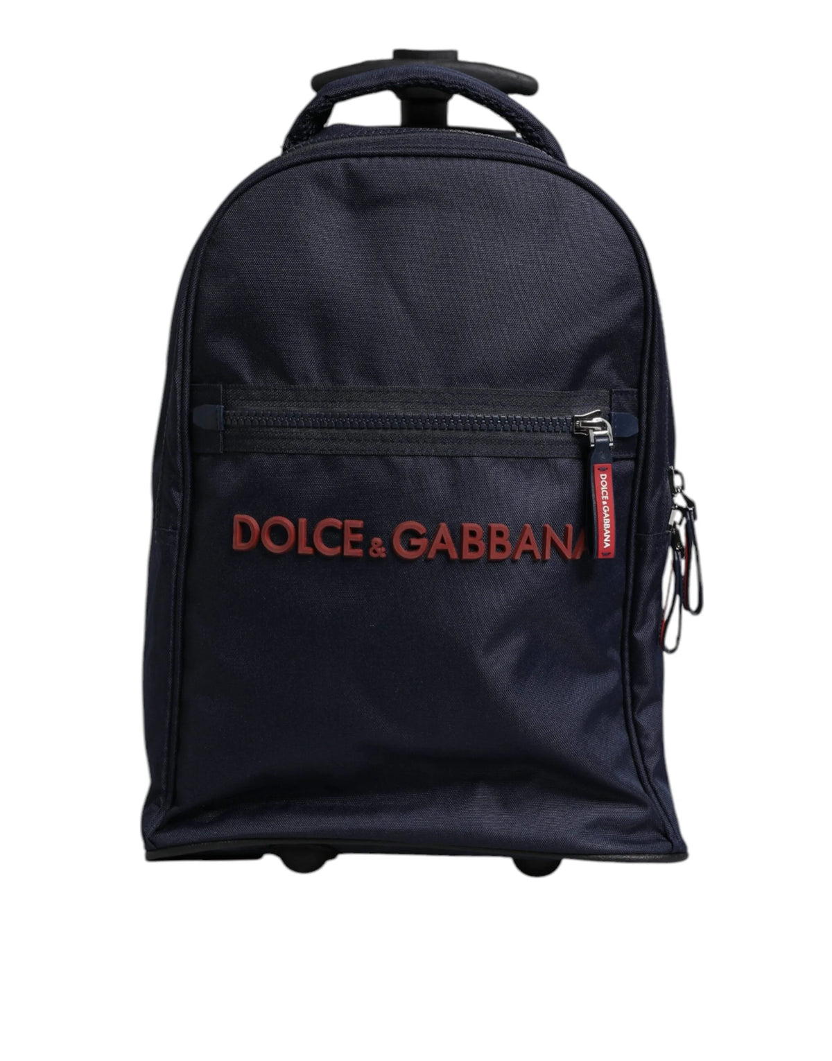 Dolce & Gabbana Blue Red Polyester Kids Back Pack Wheel Suitcase Bag - Backpacks