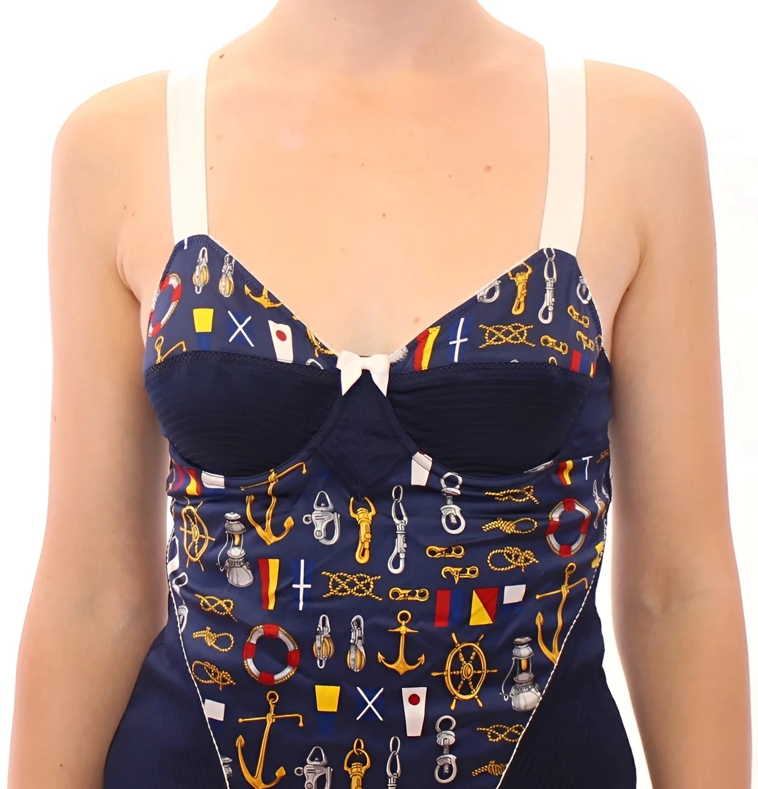 Dolce & Gabbana Blue Sailor Motive Tank Top - IT1 | XS - Tank Tops