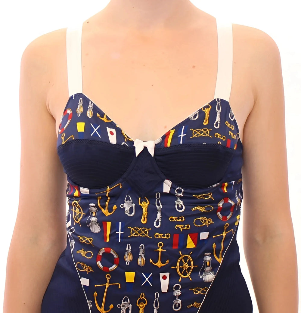 Dolce & Gabbana Blue Sailor Motive Tank Top - IT1 | XS - Tank Tops