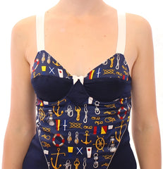 Dolce & Gabbana Blue Sailor Motive Tank Top - IT1 | XS - Tank Tops