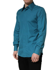Dolce & Gabbana Blue SARTORIA Long Sleeve Cotton Dress Shirt - IT40 | M