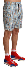 Dolce & Gabbana Blue Seashell Beachwear Swimwear Shorts - IT3 | XS - Swim Boxers