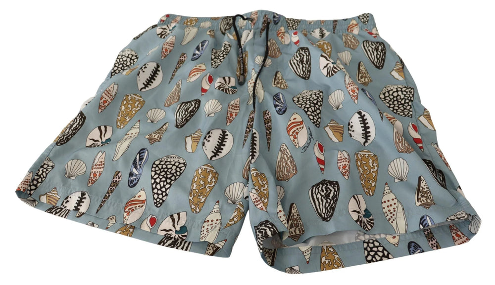 Dolce & Gabbana Blue Seashell Beachwear Swimwear Shorts - IT3 | XS - Swim Boxers