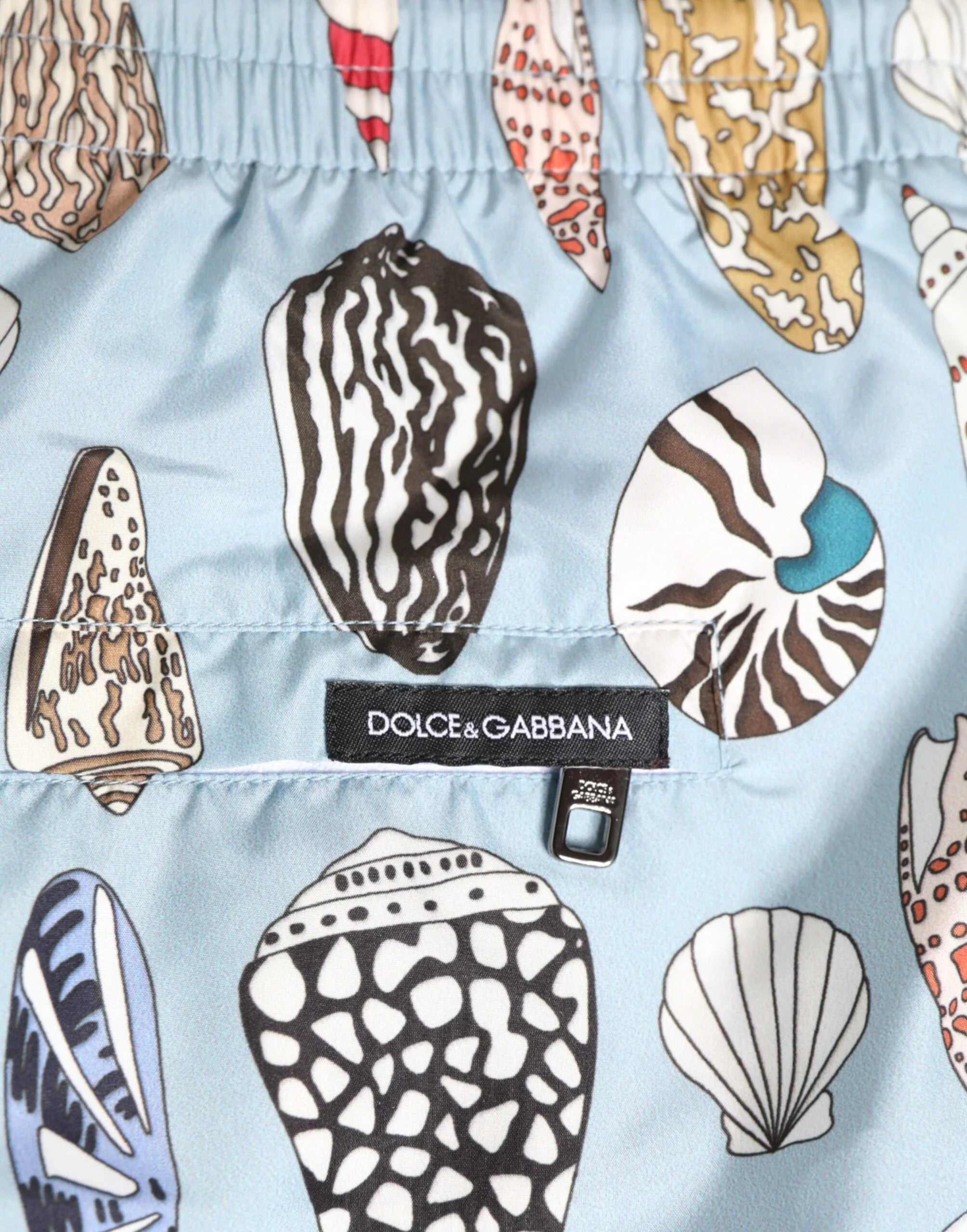 Dolce & Gabbana Blue Seashell Print Nylon Men Shorts Swimwear - IT4 | S - Swim Boxers