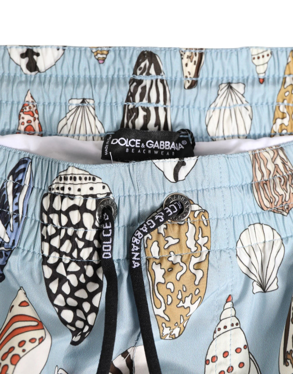 Dolce & Gabbana Blue Seashell Print Nylon Men Shorts Swimwear - IT4 | S - Swim Boxers