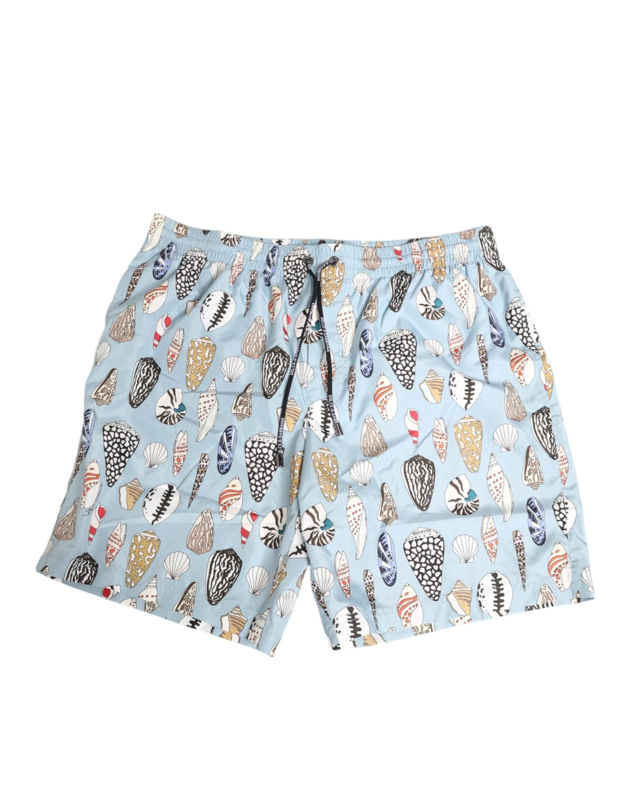 Dolce & Gabbana Blue Seashell Print Nylon Men Shorts Swimwear - IT4 | S - Swim Boxers