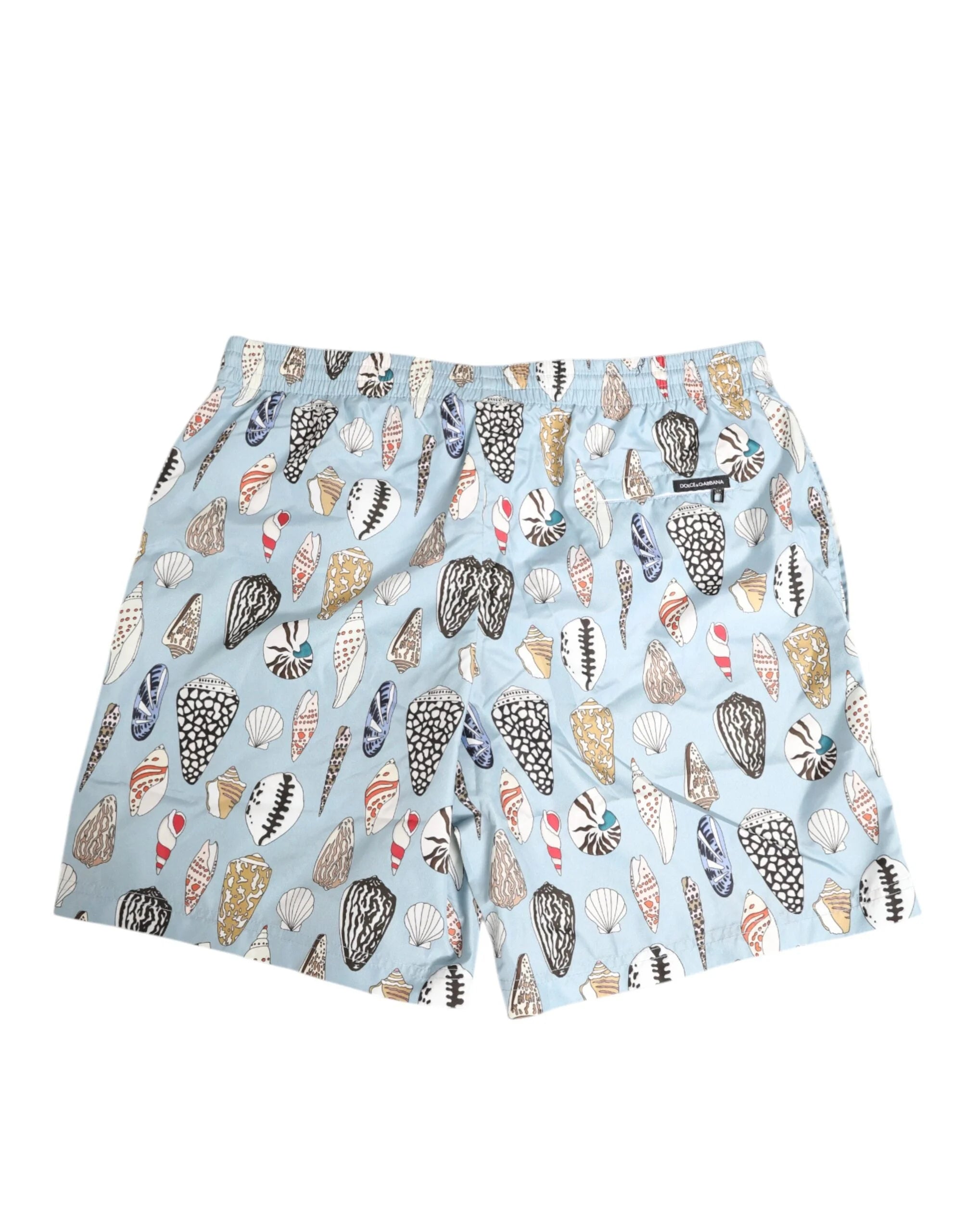 Dolce & Gabbana Blue Seashell Print Nylon Men Shorts Swimwear - IT4 | S - Swim Boxers