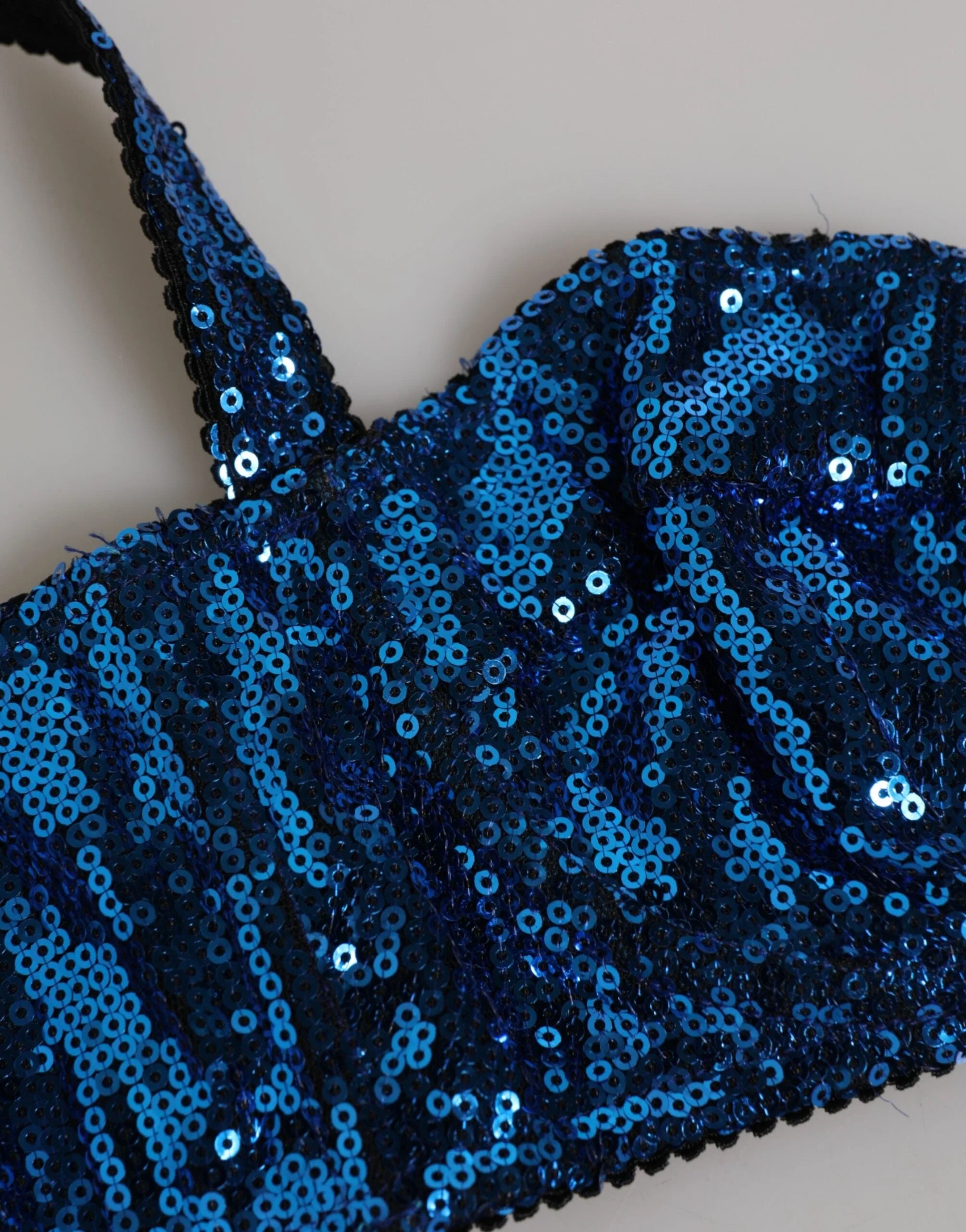 Dolce & Gabbana Blue Sequin Embellished Balconnet Bra Underwear - IT2 | S