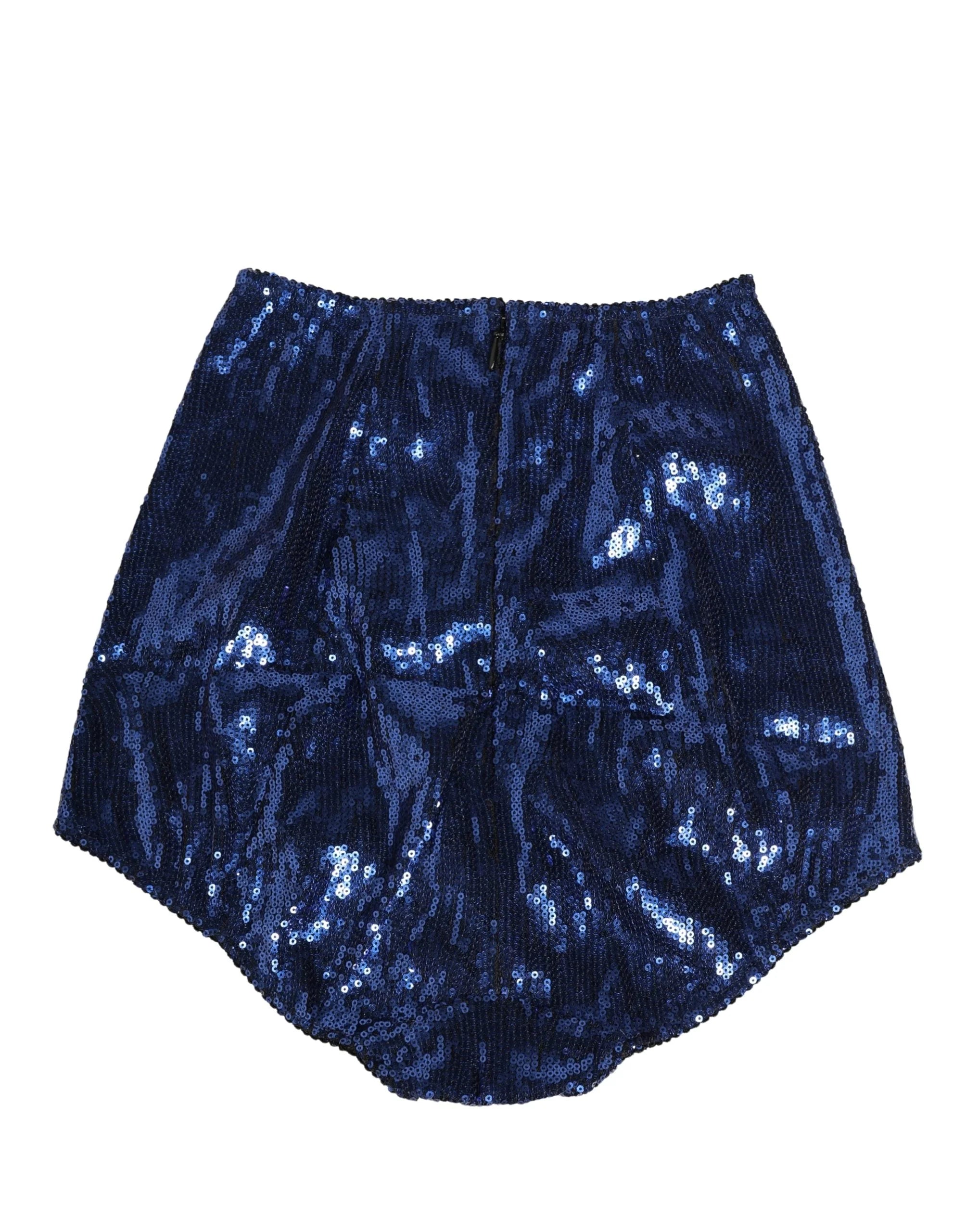 Dolce & Gabbana Blå Paillet Højt Talje Girdle Trusse - IT2 | S