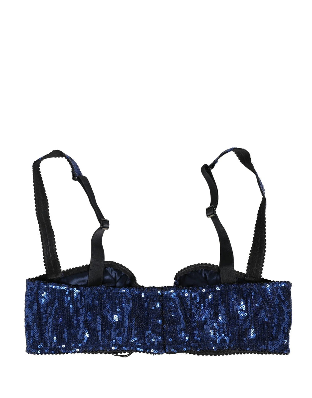Dolce & Gabbana Blue Sequined Nyon Balconnet Bra Underwear - IT2 | S