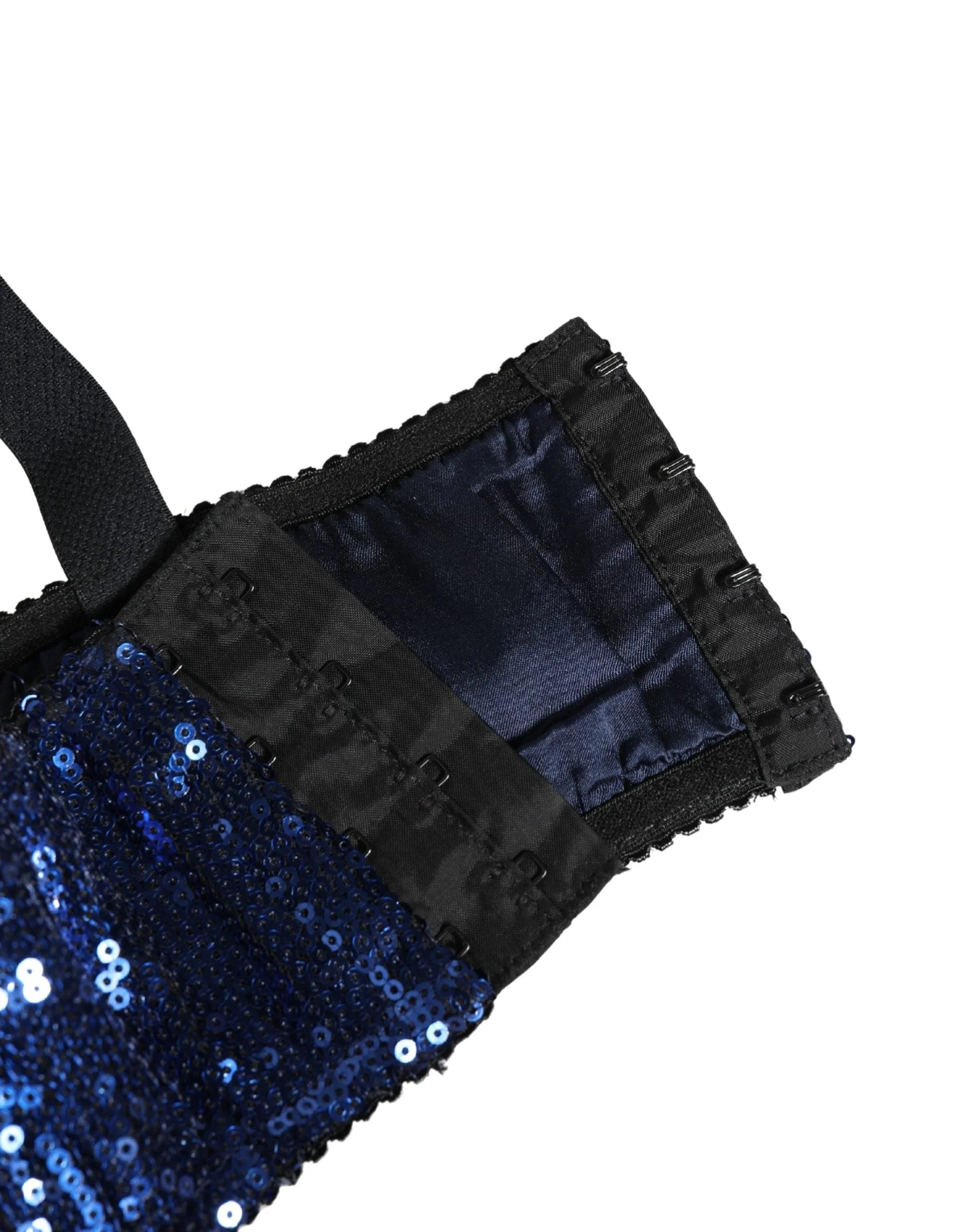 Dolce & Gabbana Blue Sequined Nyon Balconnet Bra Underwear - IT2 | S