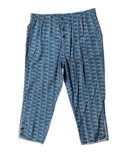 Dolce & Gabbana Blue Shark Print Cropped Beachwear Swimwear - IT4 | S
