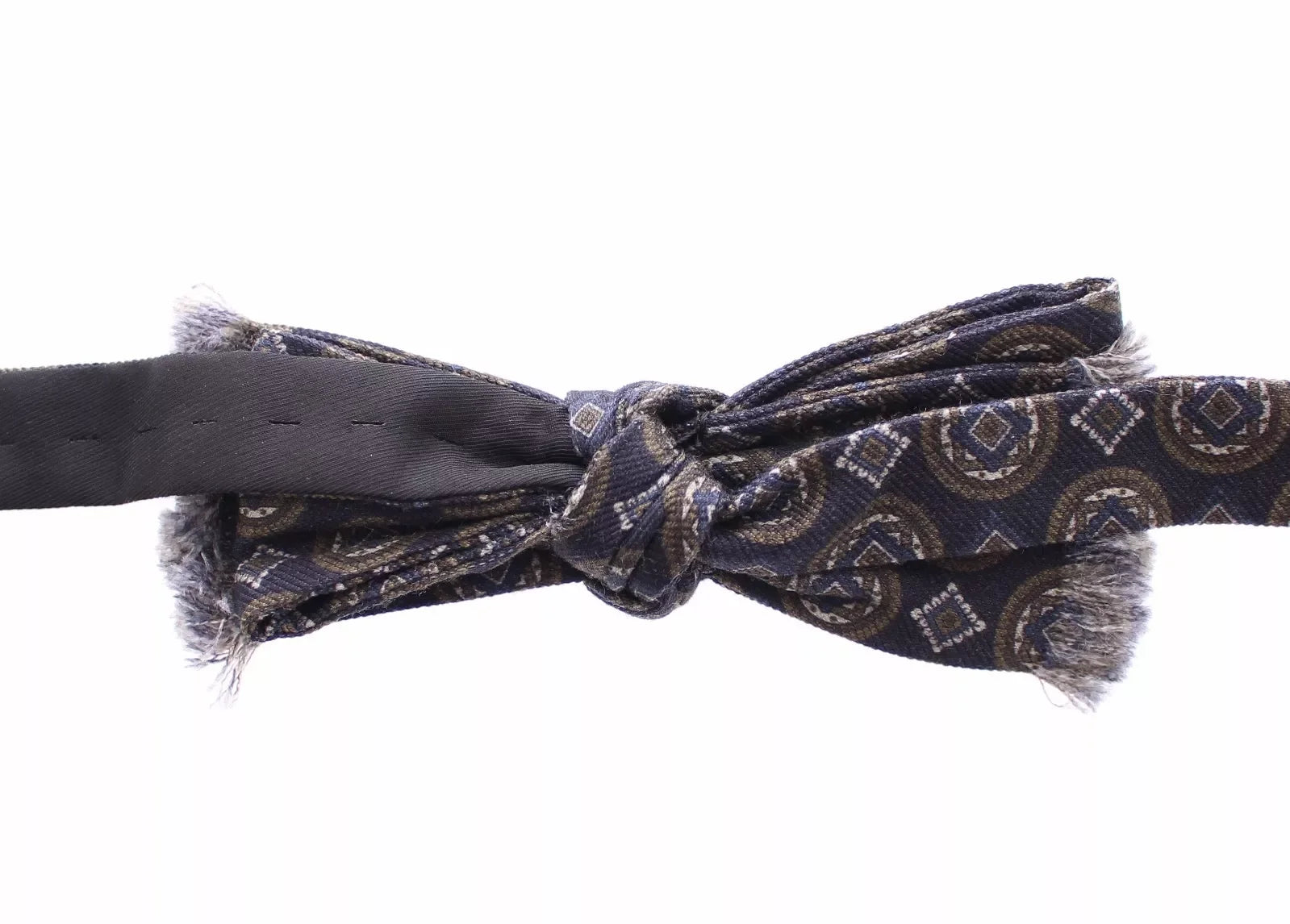 Dolce & Gabbana Blue Silk Baroque Fantasi Tied Bow Tie Papillon - Neckties