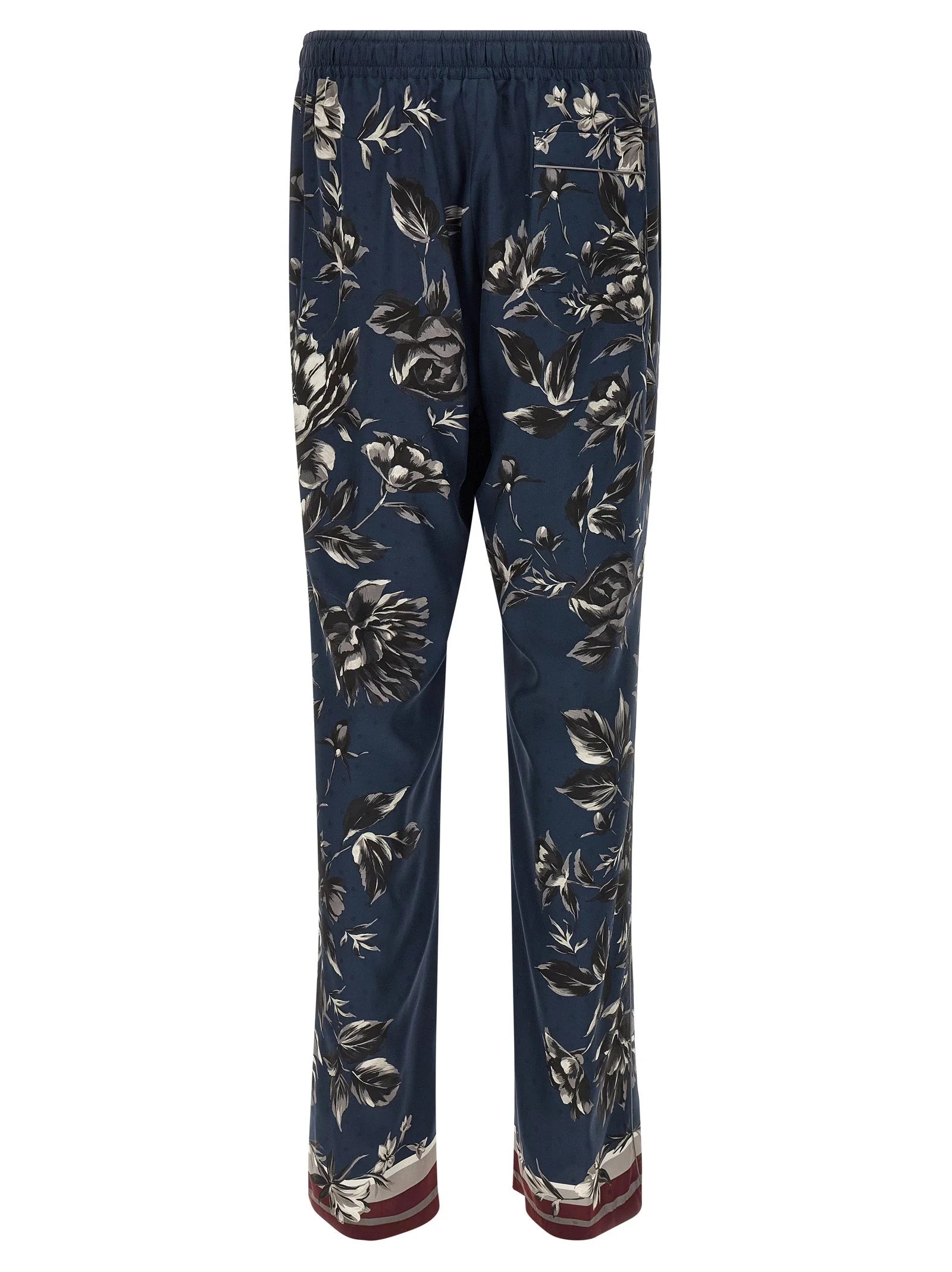 Dolce & Gabbana Blue Silk Casual Pants