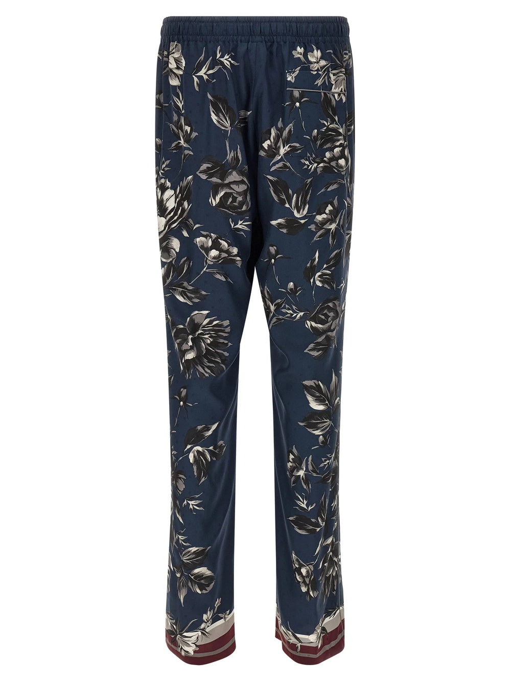 Dolce & Gabbana Blue Silk Casual Pants