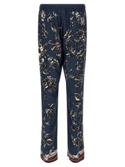 Dolce & Gabbana Blue Silk Casual Pants