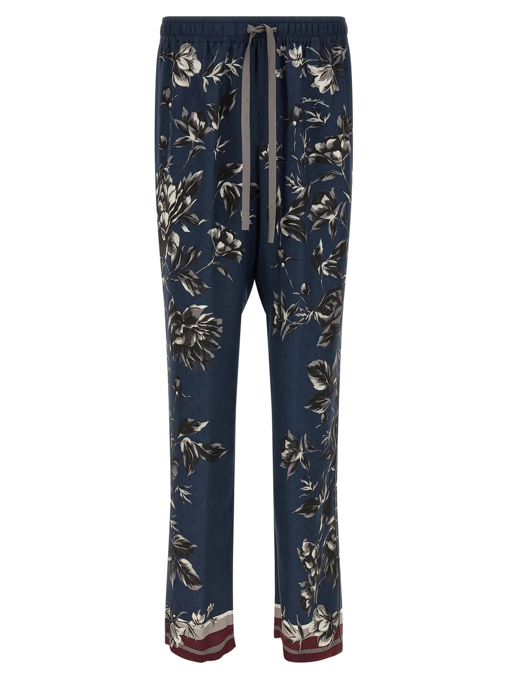Dolce & Gabbana Blue Silk Casual Pants