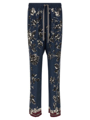 Dolce & Gabbana Blue Silk Casual Pants