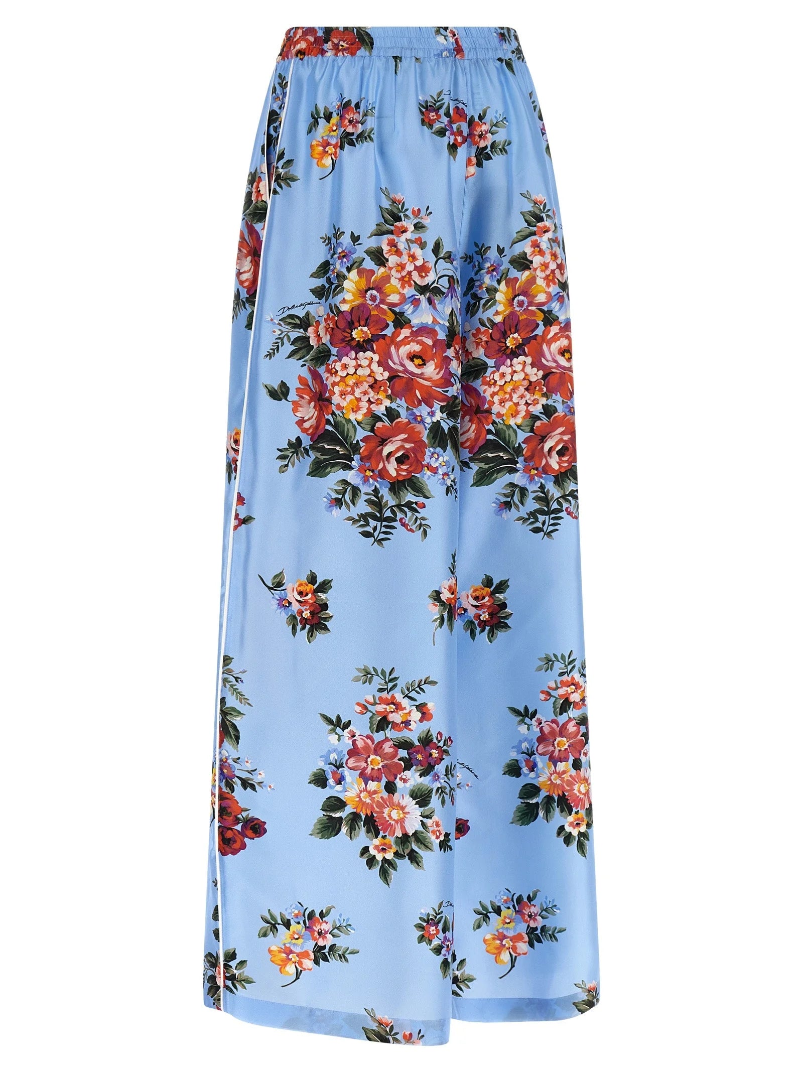 Dolce & Gabbana Blue Silk Casual Pants - IT42