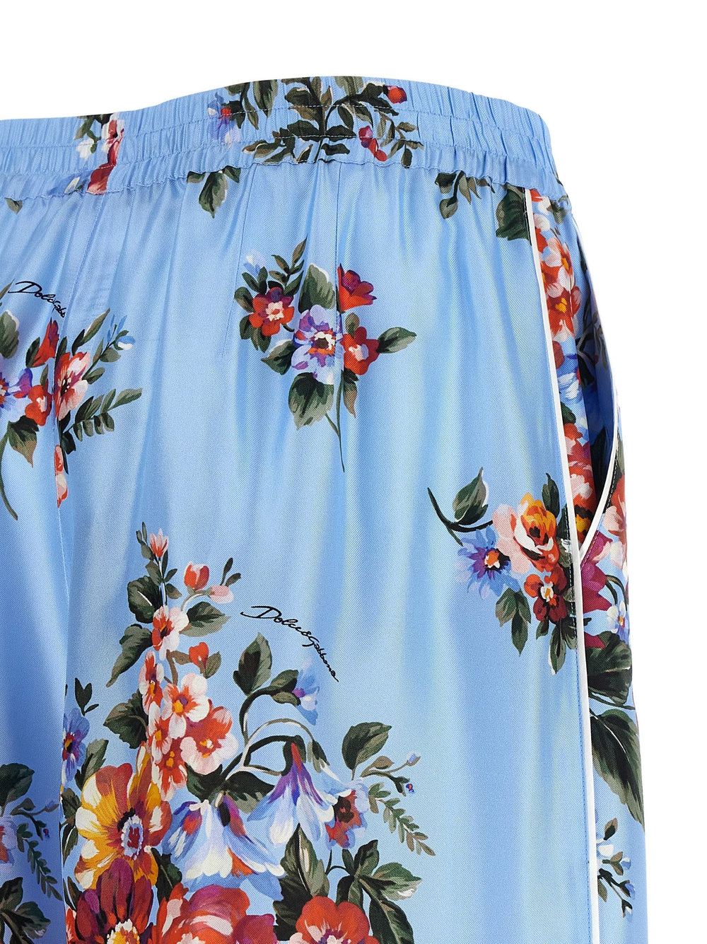 Dolce & Gabbana Blue Silk Casual Pants - IT42