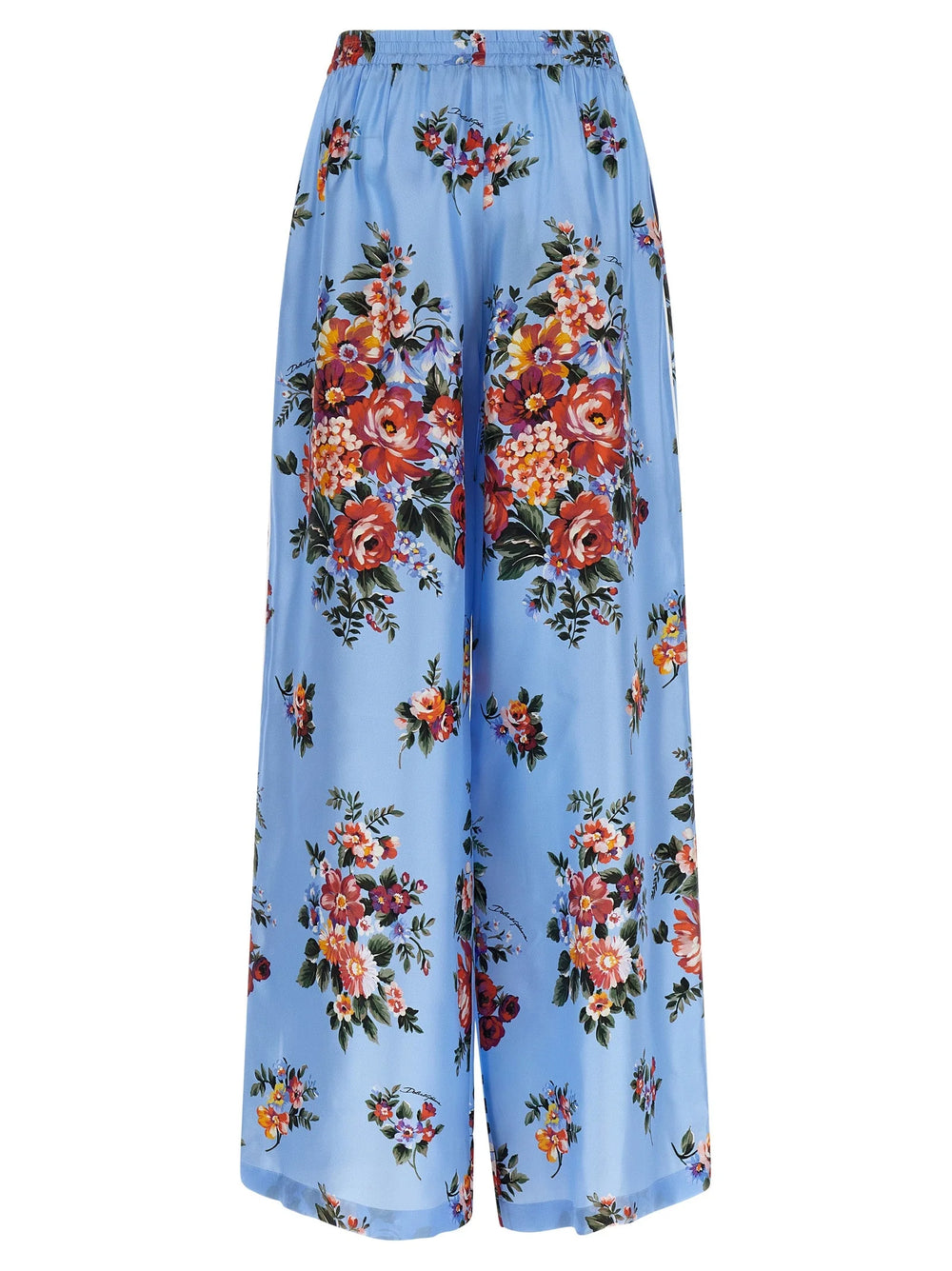 Dolce & Gabbana Blue Silk Casual Pants - IT42