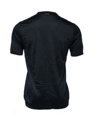 Dolce & Gabbana Blue Silk Crew Neck Short Sleeves Men T-Shirt - IT50 | L