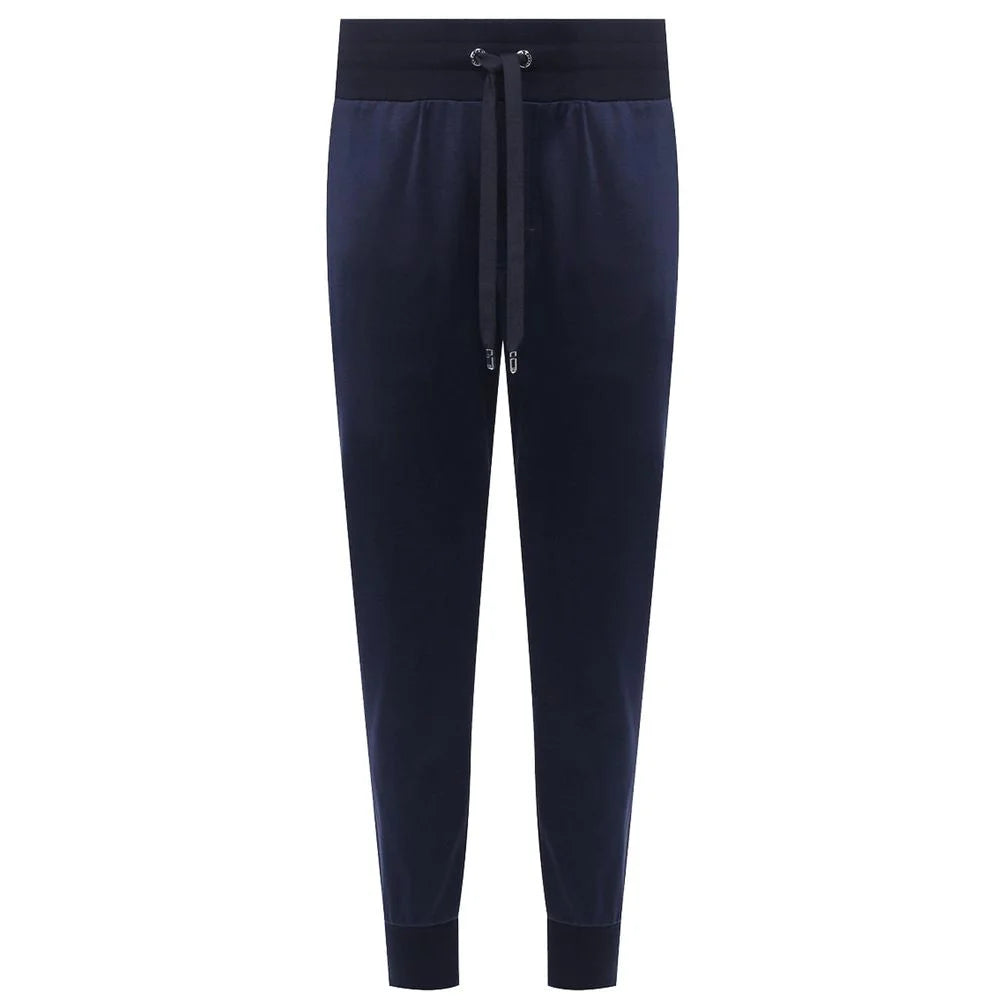 Dolce & Gabbana Blue Silk Men Trousers - IT52 | XL