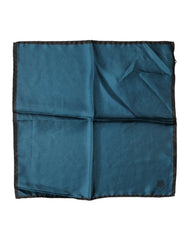 Dolce & Gabbana Blue Silk Square Pocket Handkerchief Scarf