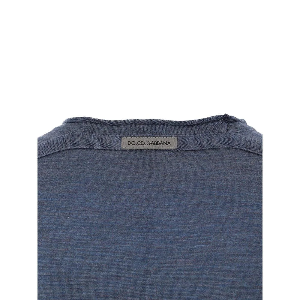 Dolce & Gabbana Blue Silk Sweatshirt - IT52 | XL