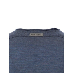 Dolce & Gabbana Blue Silk Sweatshirt - IT52 | XL