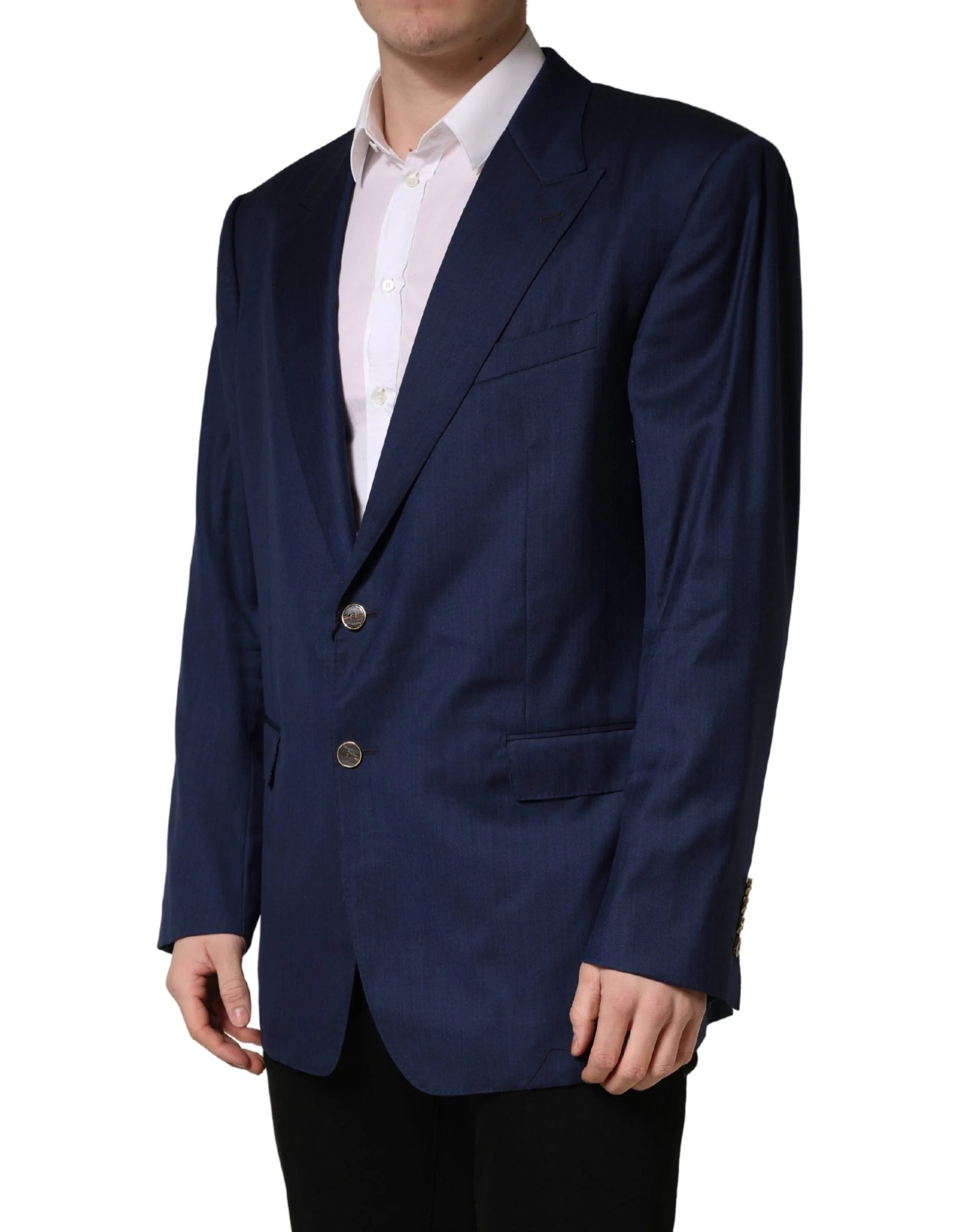 Dolce & Gabbana Blue Single Breasted 2 Button Suit Jacket - IT56 | XXL