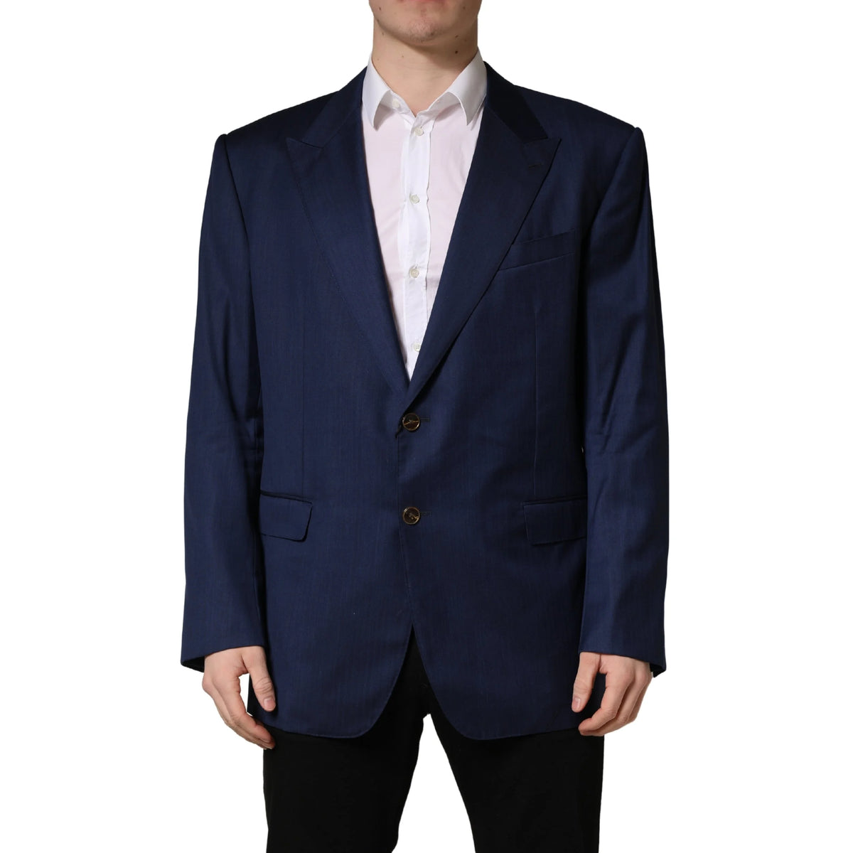 Dolce & Gabbana Blue Single Breasted 2 Button Suit Jacket - IT56 | XXL