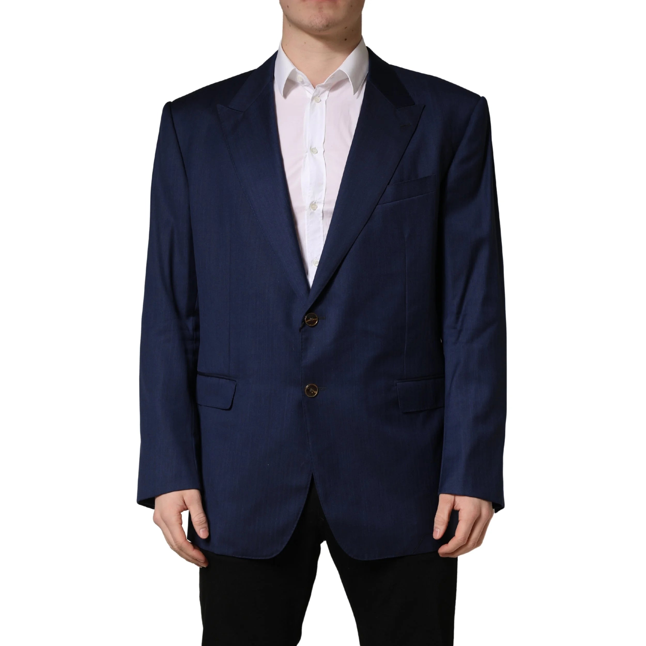 Dolce & Gabbana Blue Single Breasted 2 Button Suit Jacket - IT56 | XXL